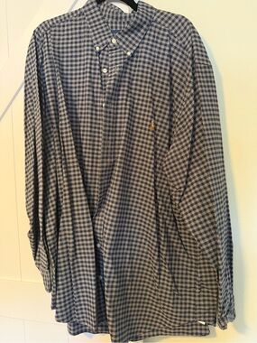 Ralph Lauren Navy & Gray Plaid Button-Down Shirt